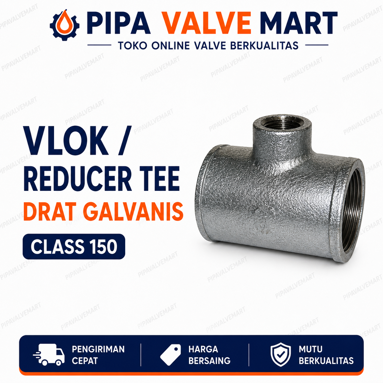 image0 (4) Vlok / Reducer Tee Drat Galvanis Class 150 3" - 6" - Image 1