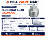 Plug Drat Luar Galvanis Class 150 1/8" - 1" - Image 2