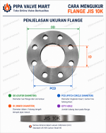 Flange JIS 10K Carbon Steel NS 1/2" - 3" - Image 2