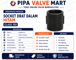Socket Drat Dalam Hitam Class 150 1/8" - 1" - Image 2