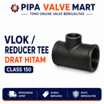 Vlok / Reducer Tee Drat Hitam Class 150 2"