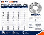 Flange JIS 10K SS304 Type NS 8" - 14" - Image 2