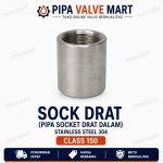 Sock Drat / Pipa Socket Drat Dalam SS304 Class 150 BSPT
