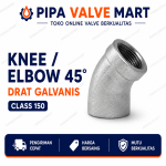 Knee / Elbow 45" Drat Galvanis Class 150 3" - 6"